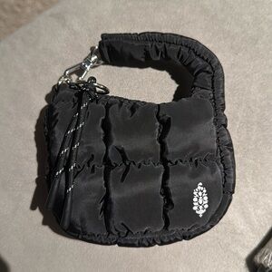 Free People Mini Pouch Quilted Black